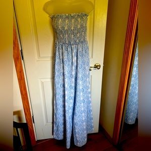 SHEIN Summer Tube Top Jumpsuit with Flared Legs